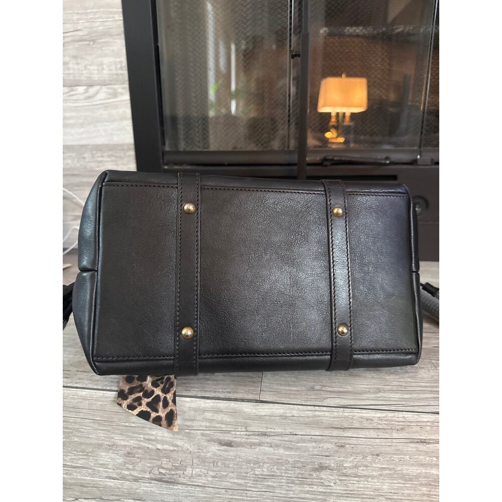 Dooney & Bourke Florentine black Leather Bristol Satchel with tassels - Picture 8 of 14